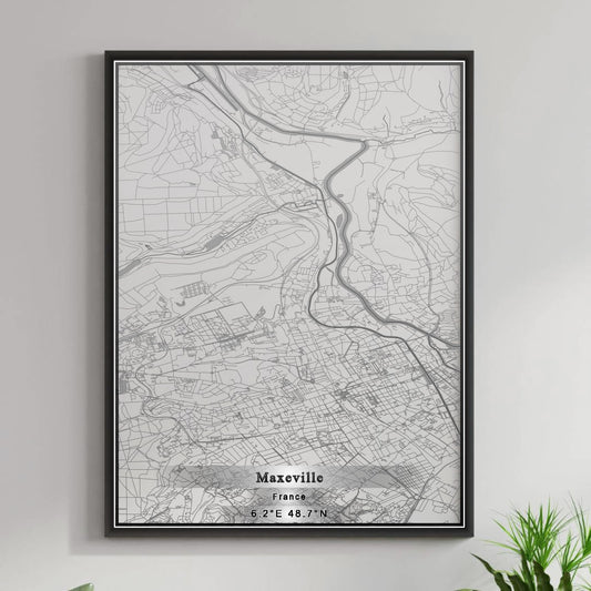 ROAD MAP OF MAXEVILLE, FRANCE BY MAPBAKES