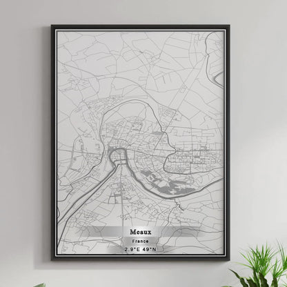 ROAD MAP OF MEAUX, FRANCE BY MAPBAKES