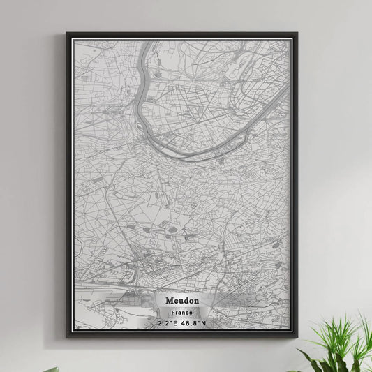 ROAD MAP OF MEUDON, FRANCE BY MAPBAKES