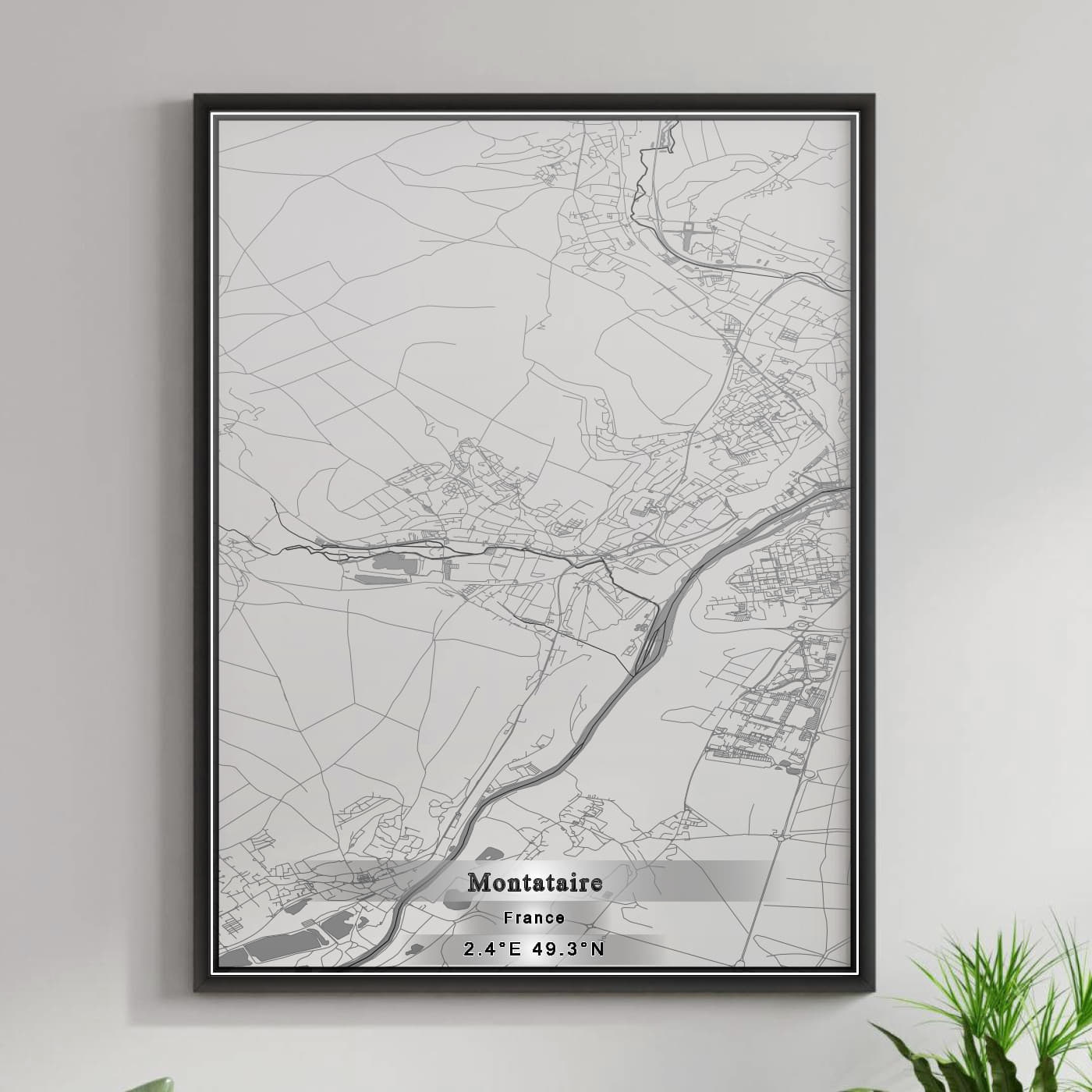 ROAD MAP OF MONTATAIRE, FRANCE BY MAPBAKES