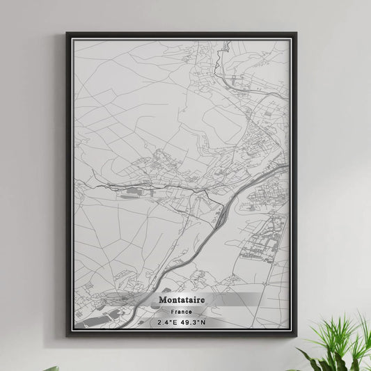 ROAD MAP OF MONTATAIRE, FRANCE BY MAPBAKES