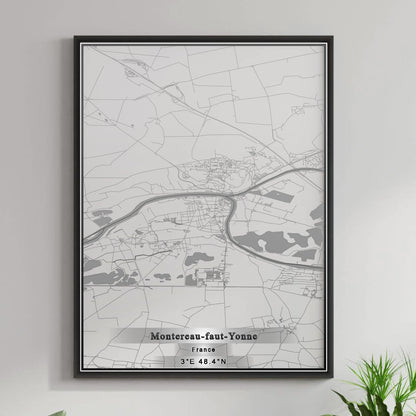 ROAD MAP OF MONTEREAU-FAUT-YONNE, FRANCE BY MAPBAKES