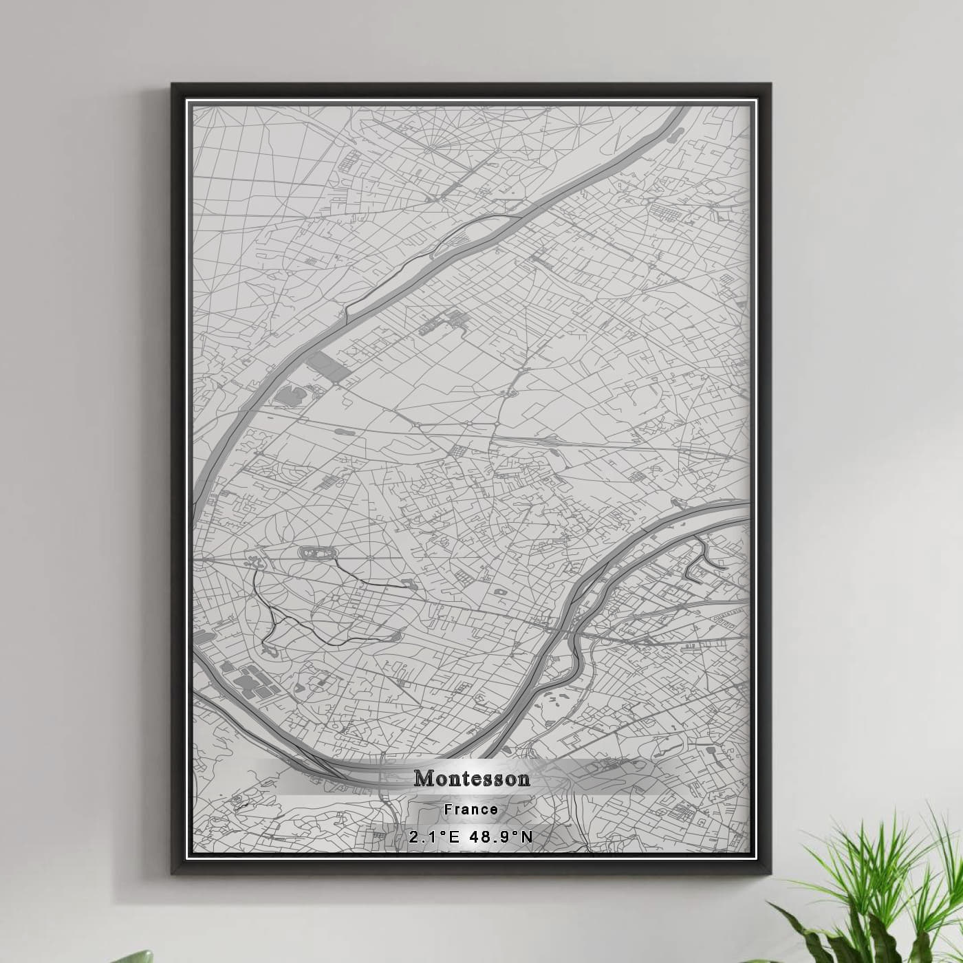 ROAD MAP OF MONTESSON, FRANCE BY MAPBAKES