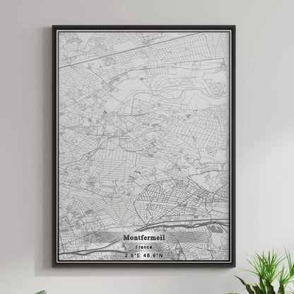 ROAD MAP OF MONTFERMEIL, FRANCE BY MAPBAKES