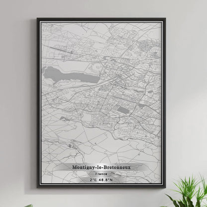 ROAD MAP OF MONTIGNY-LE-BRETONNEUX, FRANCE BY MAPBAKES