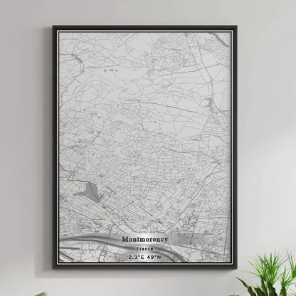 ROAD MAP OF MONTMORENCY, FRANCE BY MAPBAKES