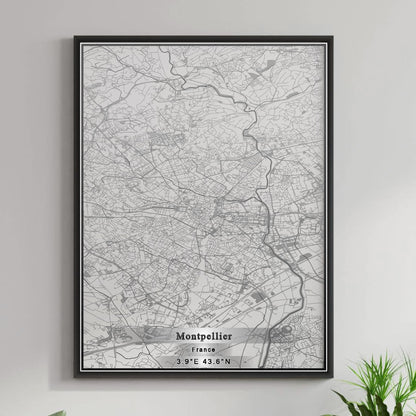 ROAD MAP OF MONTPELLIER, FRANCE BY MAPBAKES