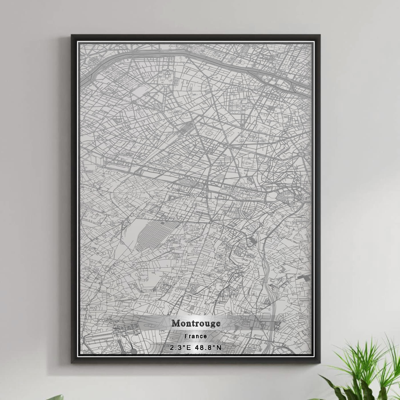 ROAD MAP OF MONTROUGE, FRANCE BY MAPBAKES