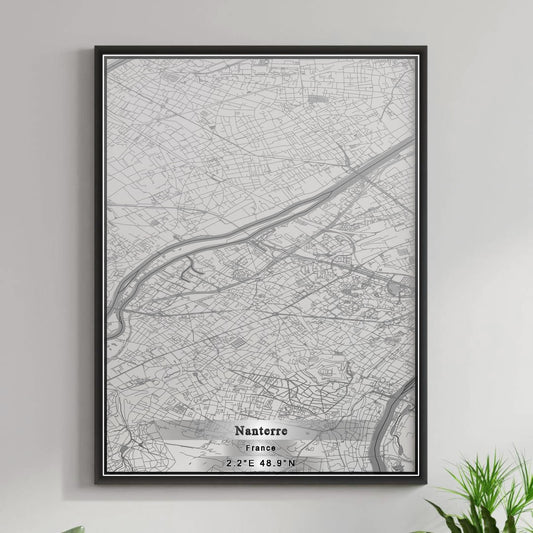 ROAD MAP OF NANTERRE, FRANCE BY MAPBAKES