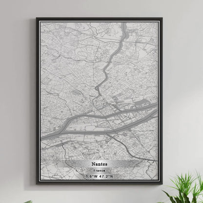 ROAD MAP OF NANTES, FRANCE BY MAPBAKES