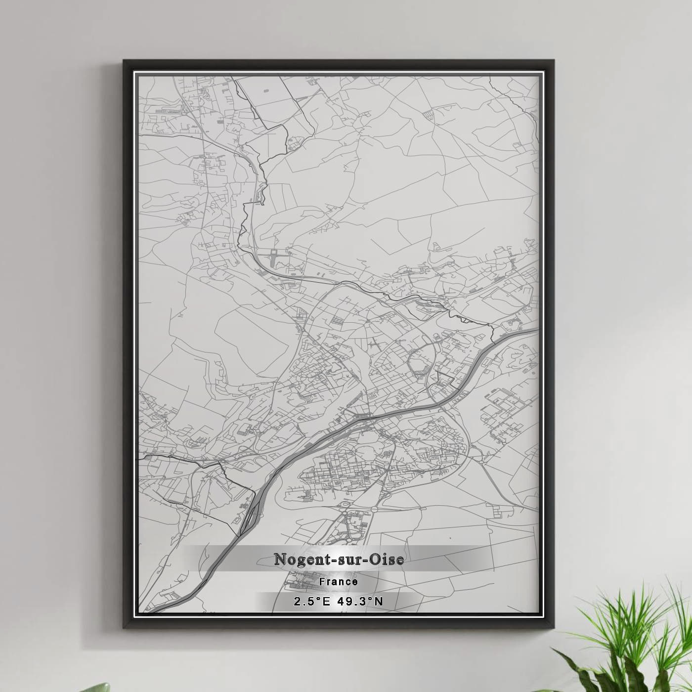 ROAD MAP OF NOGENT-SUR-OISE, FRANCE BY MAPBAKES