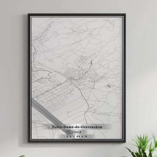 ROAD MAP OF NOTRE-DAME-DE-GRAVENCHON, FRANCE BY MAPBAKES