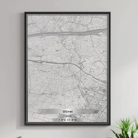 ROAD MAP OF OLIVET, FRANCE BY MAPBAKES