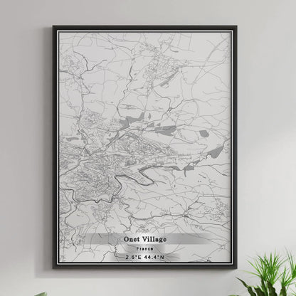 ROAD MAP OF ONET VILLAGE, FRANCE BY MAPBAKES