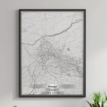 ROAD MAP OF ORANGE, FRANCE BY MAPBAKES