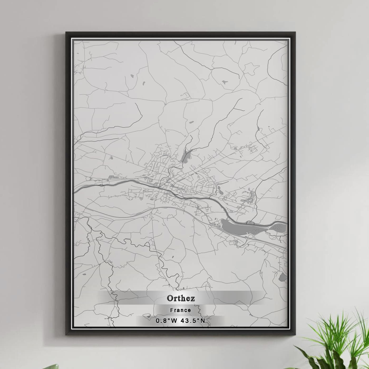 ROAD MAP OF ORTHEZ, FRANCE BY MAPBAKES