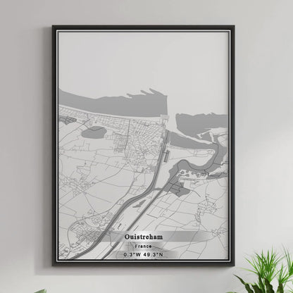 ROAD MAP OF OUISTREHAM, FRANCE BY MAPBAKES