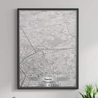 ROAD MAP OF PANTIN, FRANCE BY MAPBAKES