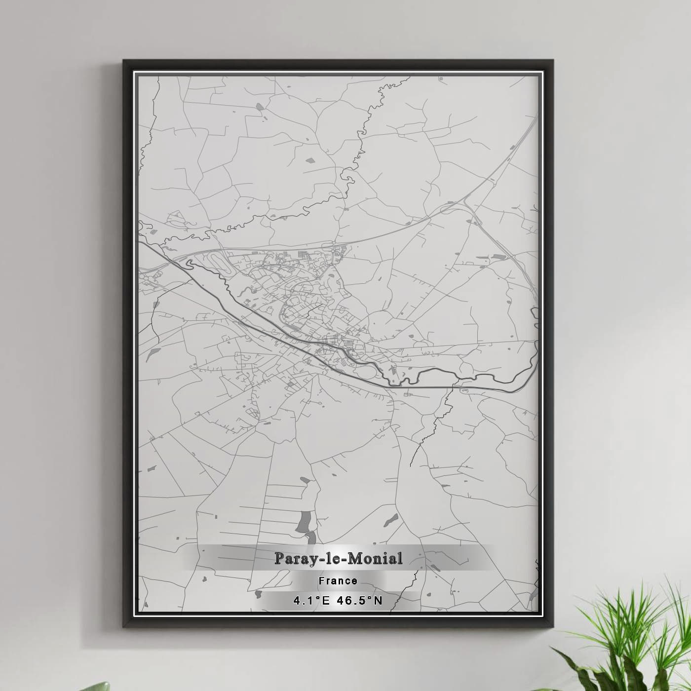 ROAD MAP OF PARAY-LE-MONIAL, FRANCE BY MAPBAKES