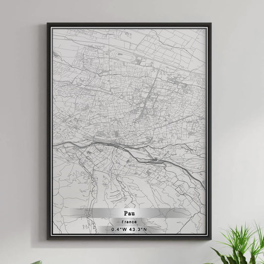 ROAD MAP OF PAU, FRANCE BY MAPBAKES