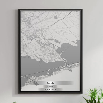 ROAD MAP OF PEROLS, FRANCE BY MAPBAKES