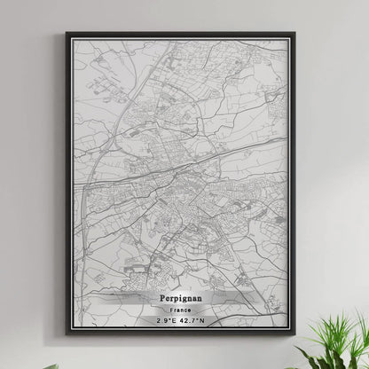 ROAD MAP OF PERPIGNAN, FRANCE BY MAPBAKES