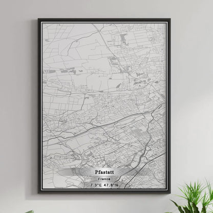 ROAD MAP OF PFASTATT, FRANCE BY MAPBAKES