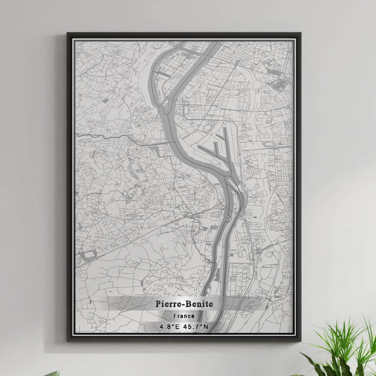 ROAD MAP OF PIERRE-BENITE, FRANCE BY MAPBAKES