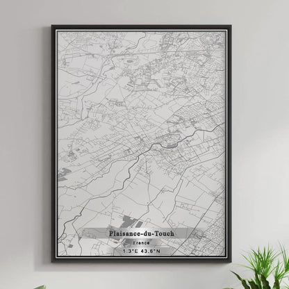 ROAD MAP OF PLAISANCE-DU-TOUCH, FRANCE BY MAPBAKES