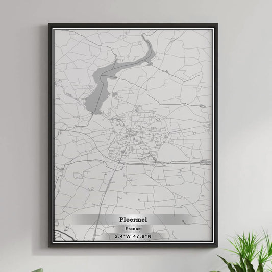 ROAD MAP OF PLOERMEL, FRANCE BY MAPBAKES