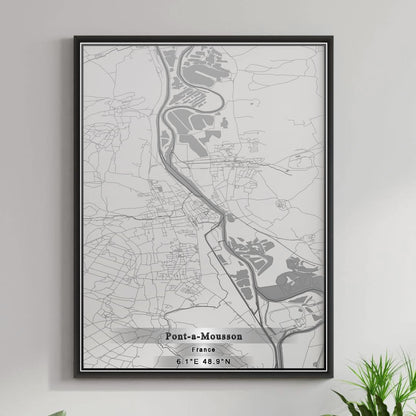 ROAD MAP OF PONT-A-MOUSSON, FRANCE BY MAPBAKES