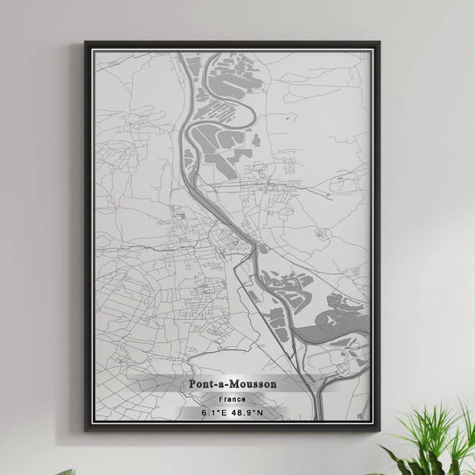 ROAD MAP OF PONT-A-MOUSSON, FRANCE BY MAPBAKES