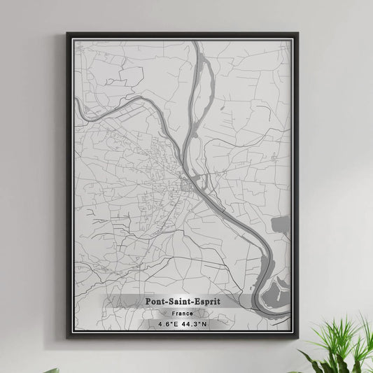 ROAD MAP OF PONT-SAINT-ESPRIT, FRANCE BY MAPBAKES