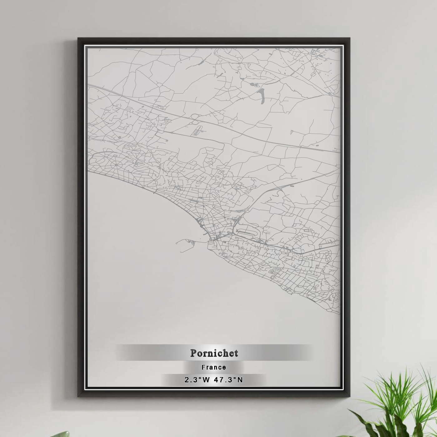 ROAD MAP OF PORNICHET, FRANCE BY MAPBAKES