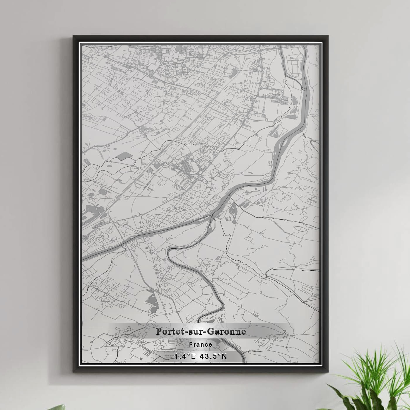 ROAD MAP OF PORTET-SUR-GARONNE, FRANCE BY MAPBAKES