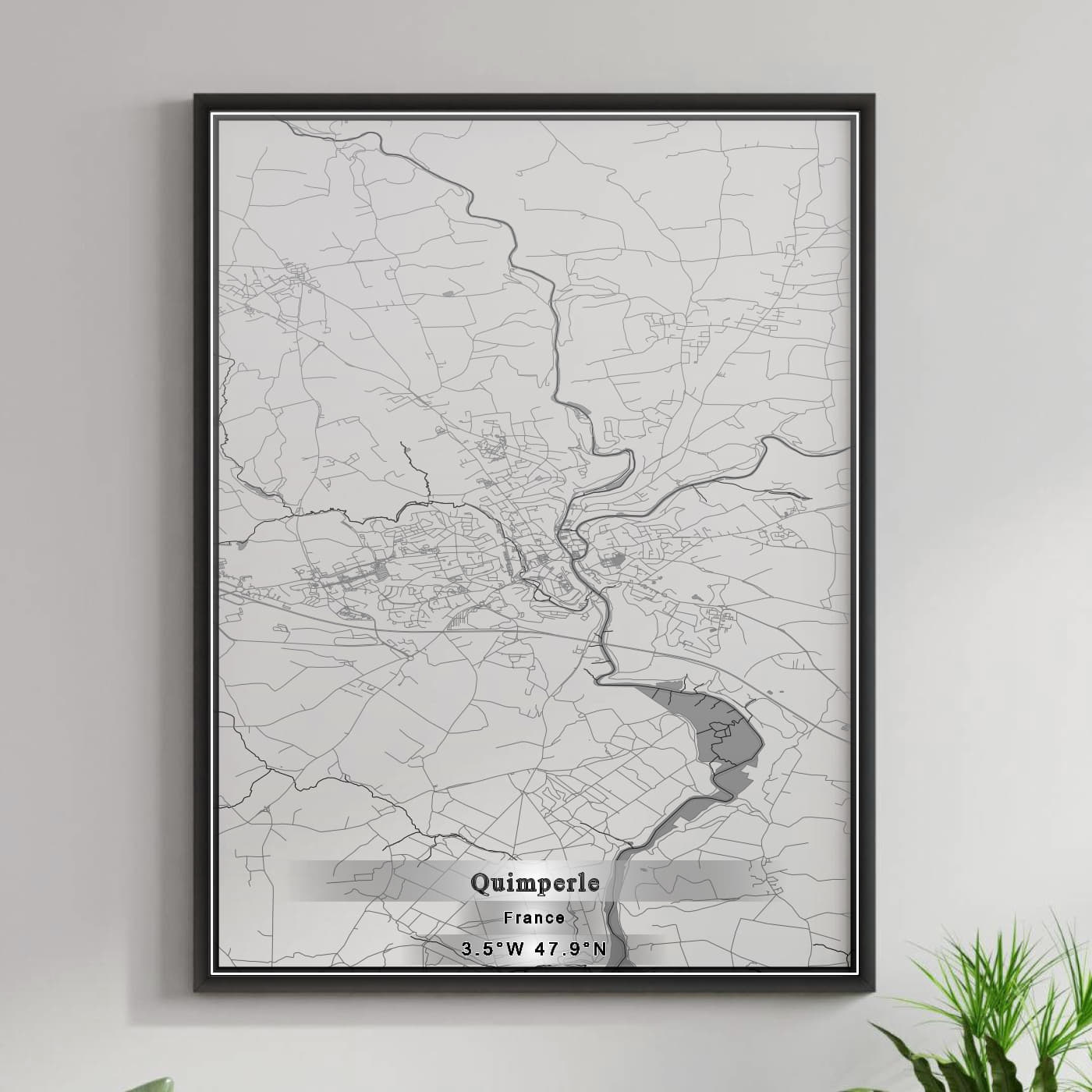 ROAD MAP OF QUIMPERLE, FRANCE BY MAPBAKES