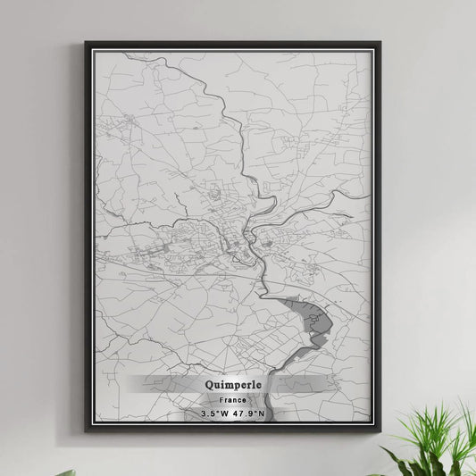 ROAD MAP OF QUIMPERLE, FRANCE BY MAPBAKES