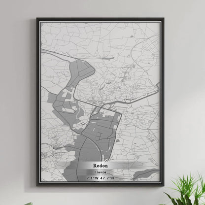 ROAD MAP OF REDON, FRANCE BY MAPBAKES