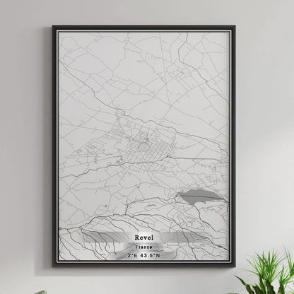 ROAD MAP OF REVEL, FRANCE BY MAPBAKES