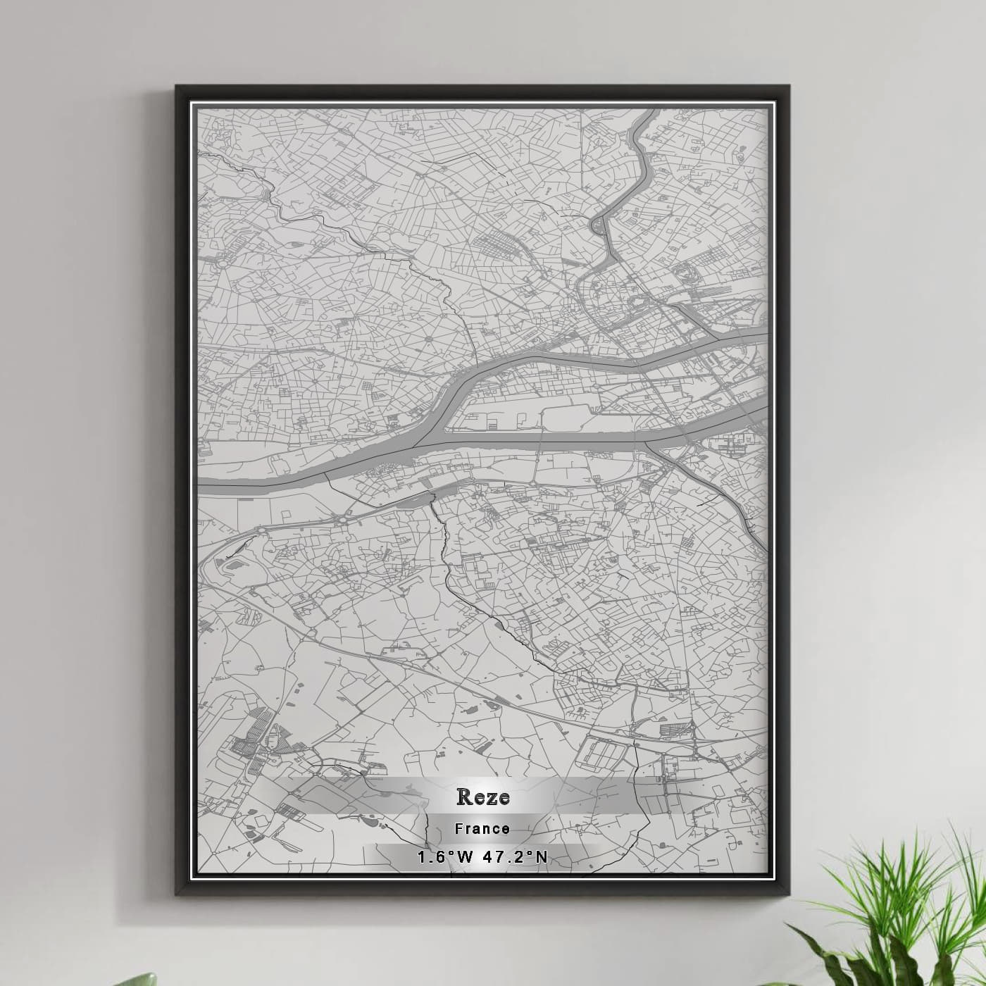 ROAD MAP OF REZE, FRANCE BY MAPBAKES