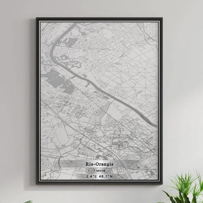 ROAD MAP OF RIS-ORANGIS, FRANCE BY MAPBAKES