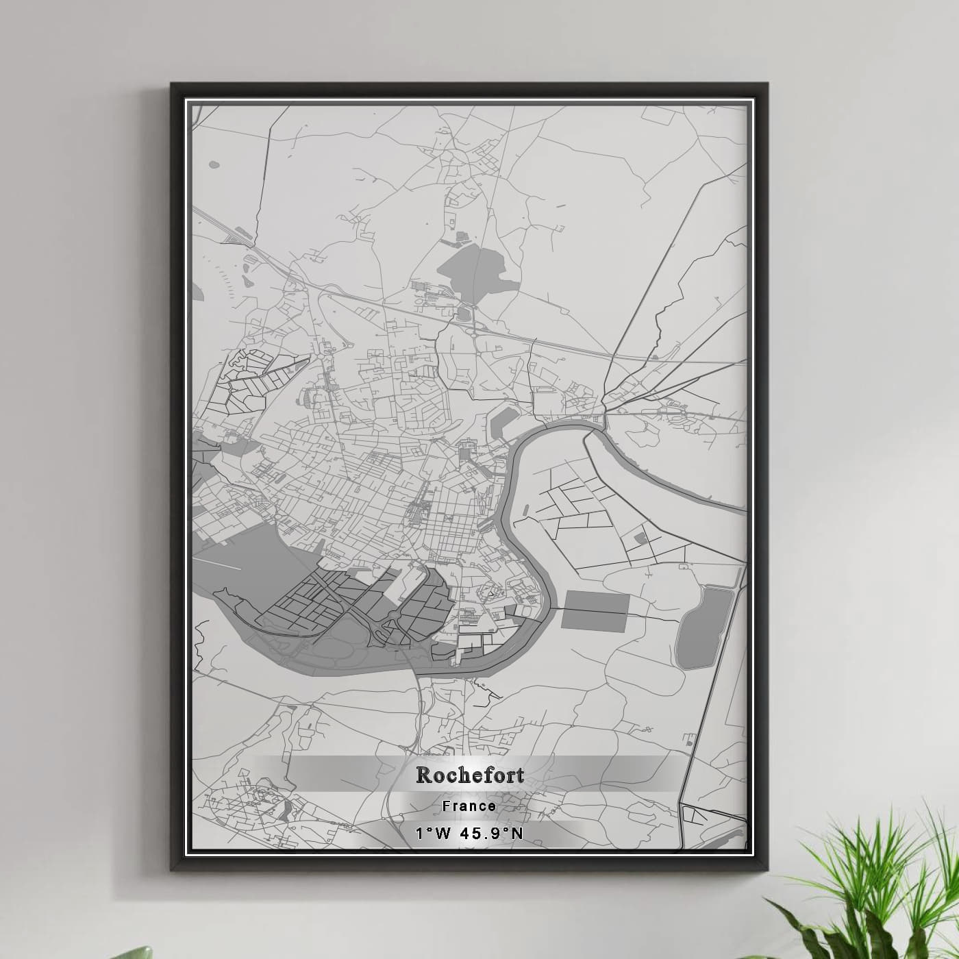 ROAD MAP OF ROCHEFORT, FRANCE BY MAPBAKES