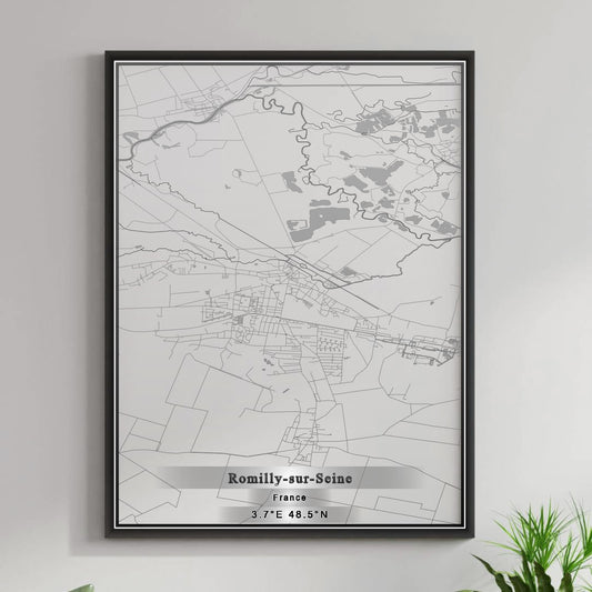 ROAD MAP OF ROMILLY-SUR-SEINE, FRANCE BY MAPBAKES