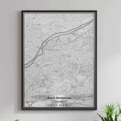 ROAD MAP OF RUEIL-MALMAISON, FRANCE BY MAPBAKES