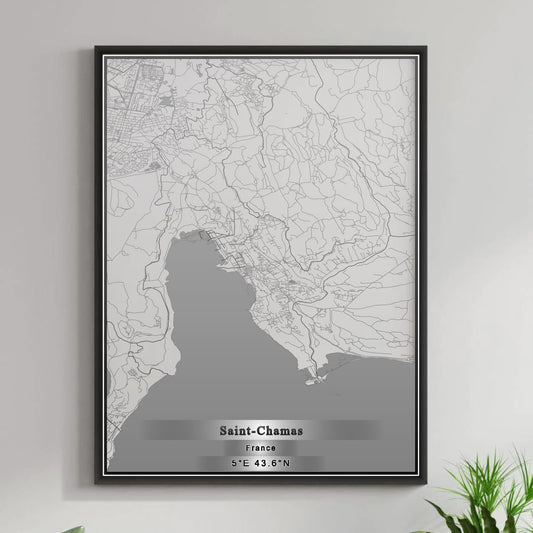 ROAD MAP OF SAINT-CHAMAS, FRANCE BY MAPBAKES