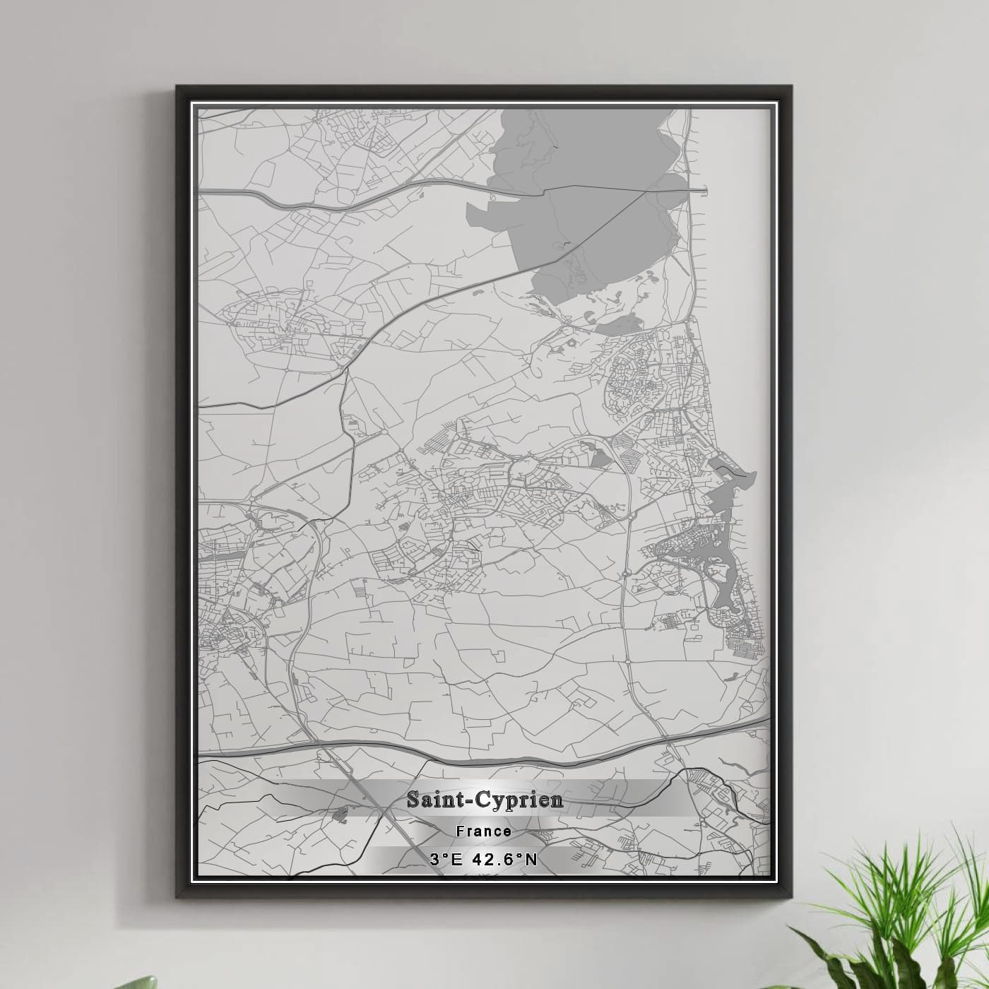 ROAD MAP OF SAINT-CYPRIEN, FRANCE BY MAPBAKES