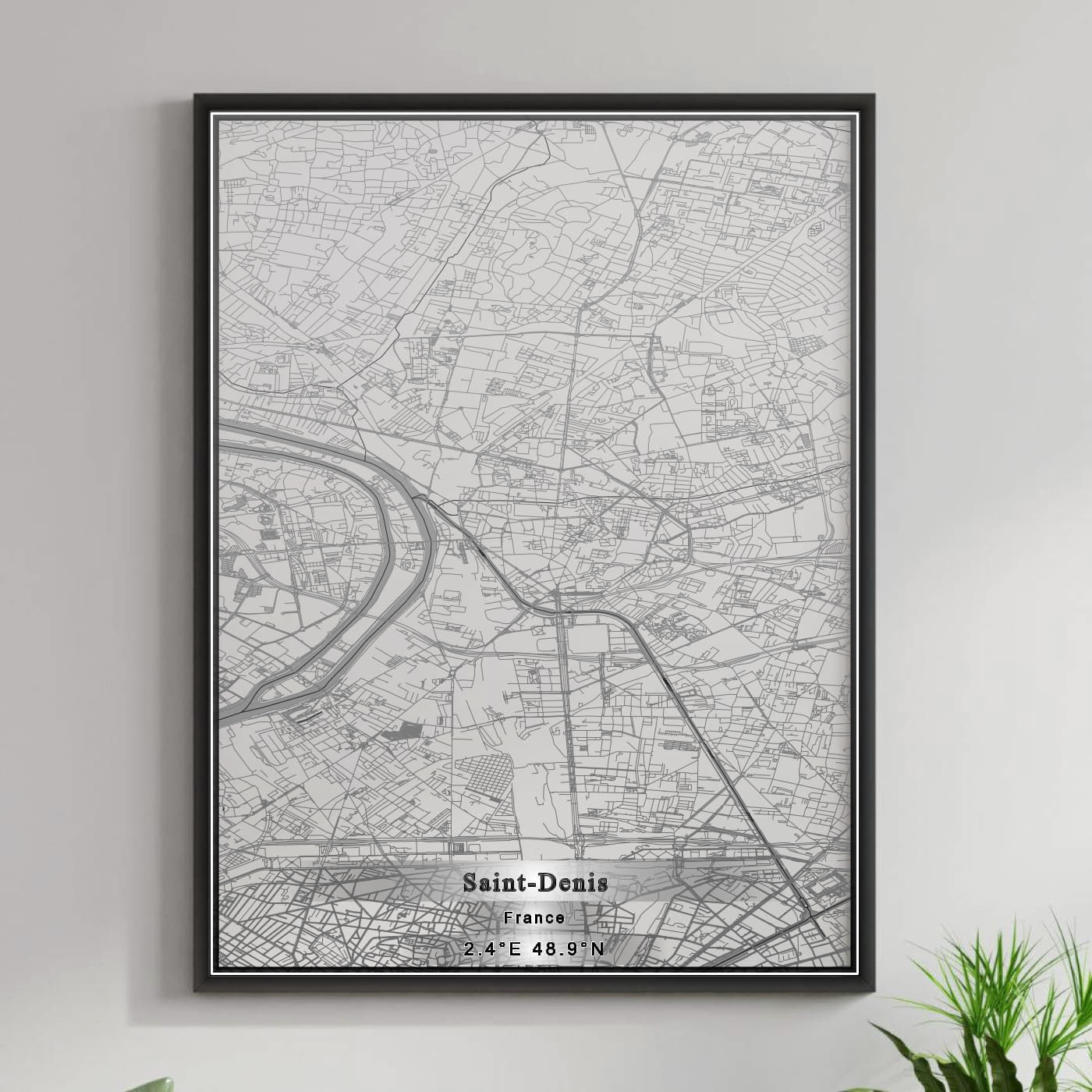 ROAD MAP OF SAINT-DENIS, FRANCE BY MAPBAKES