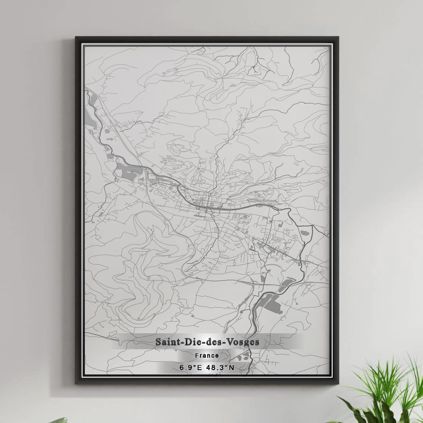 ROAD MAP OF SAINT-DIE-DES-VOSGES, FRANCE BY MAPBAKES