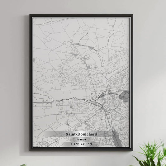 ROAD MAP OF SAINT-DOULCHARD, FRANCE BY MAPBAKES