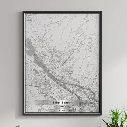 ROAD MAP OF SAINT-EGREVE, FRANCE BY MAPBAKES